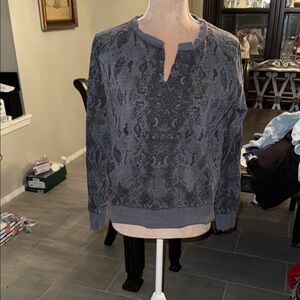 Gray Snake Patterned Sweatshirt